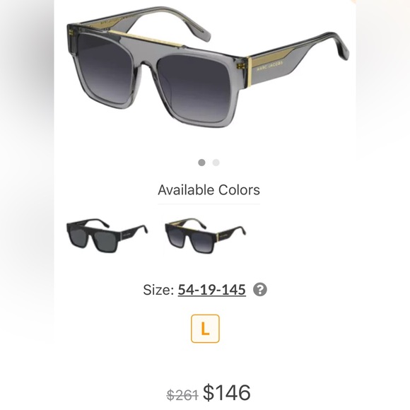 Marc Jacobs NEW Grey Clear Sunglasses with Logo Case and Cloth - Picture 2 of 8